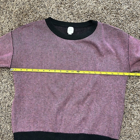 Roan + Ryan Evereve Black/Lilac Harper Pullover Striped Sweater Medium - Picture 13 of 13